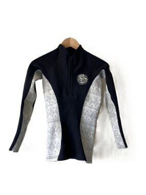 Rip Curl G-Bomb Women's Long Sleeve Wetsuit Jacket 1mm | Size 8 | Black & White